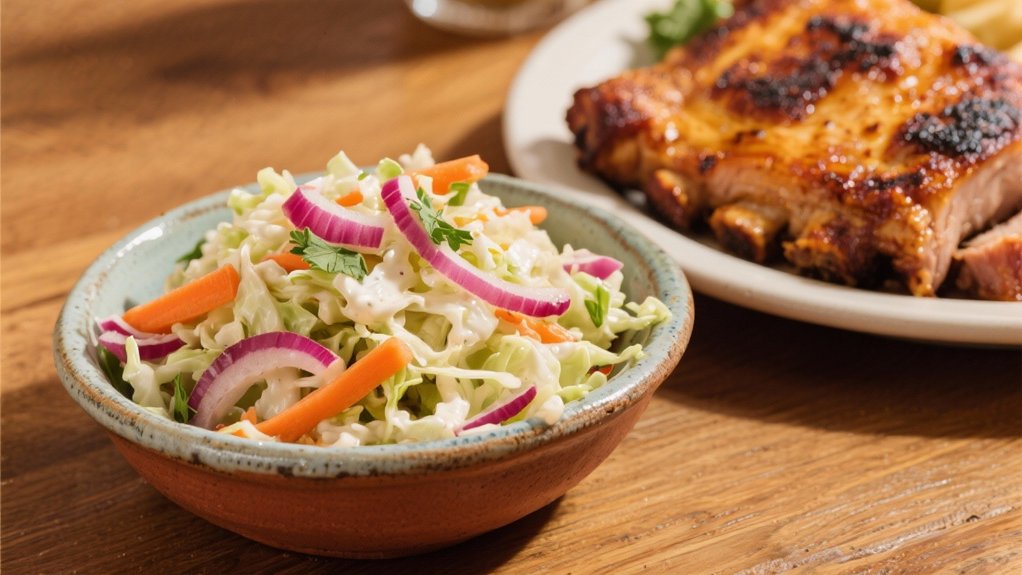 tropical citrus coleslaw contrast