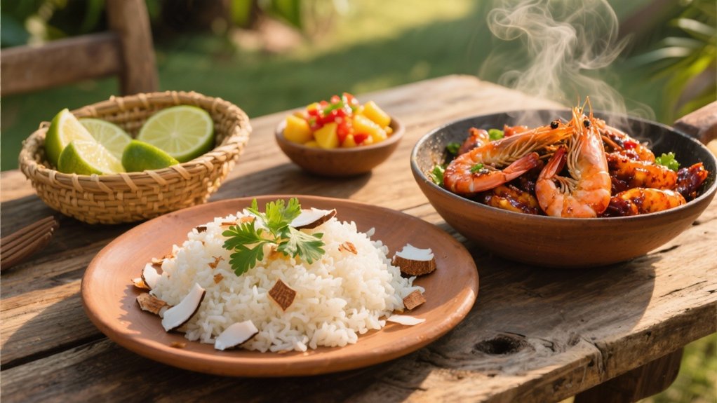 tropical coconut rice paradise