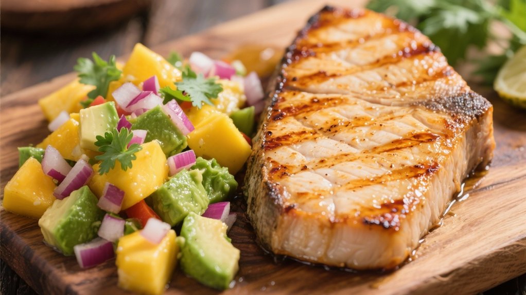 tropical mango avocado salsa