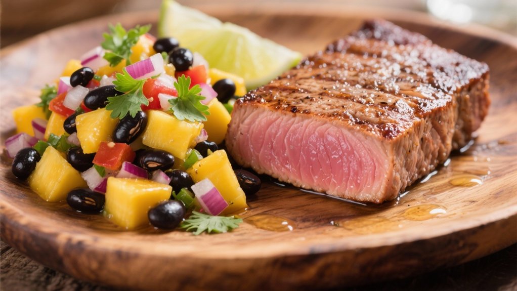 tropical mango black bean salsa