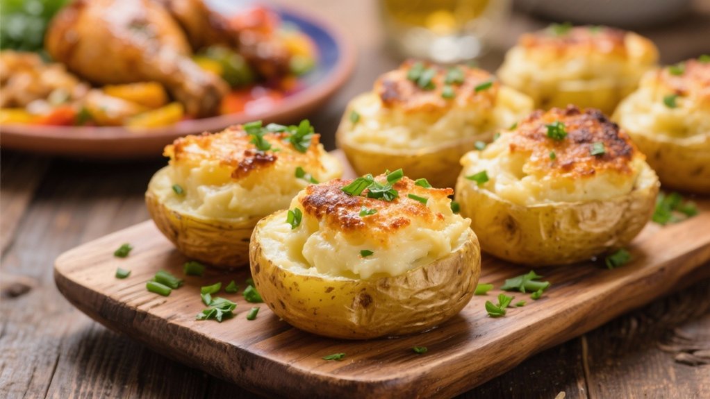 twice baked potatoes with herbs