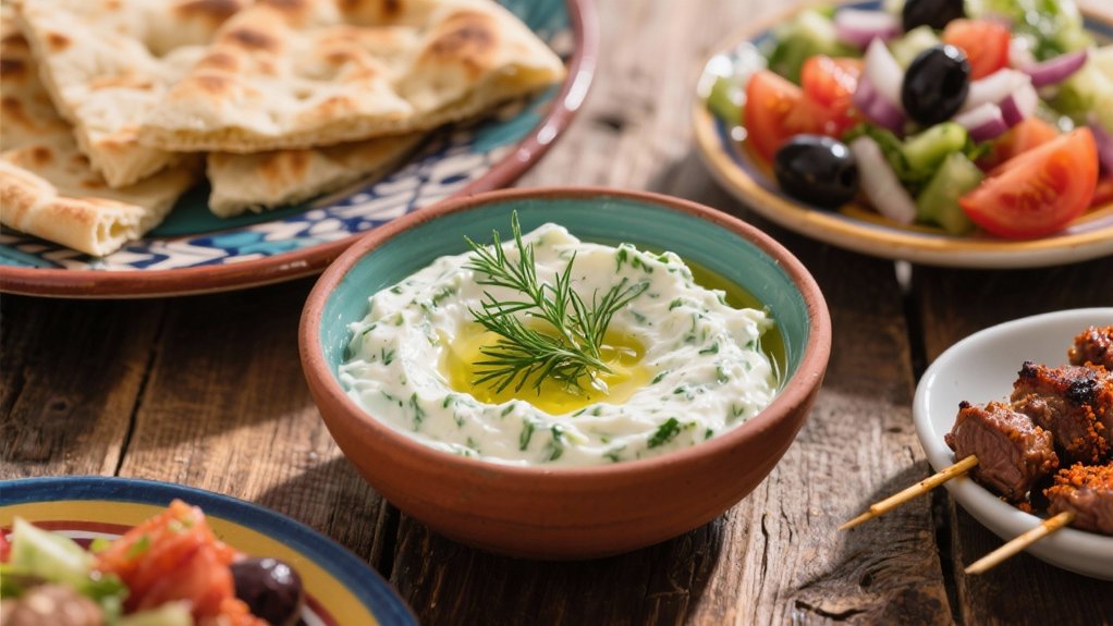 tzatziki complements mediterranean meals