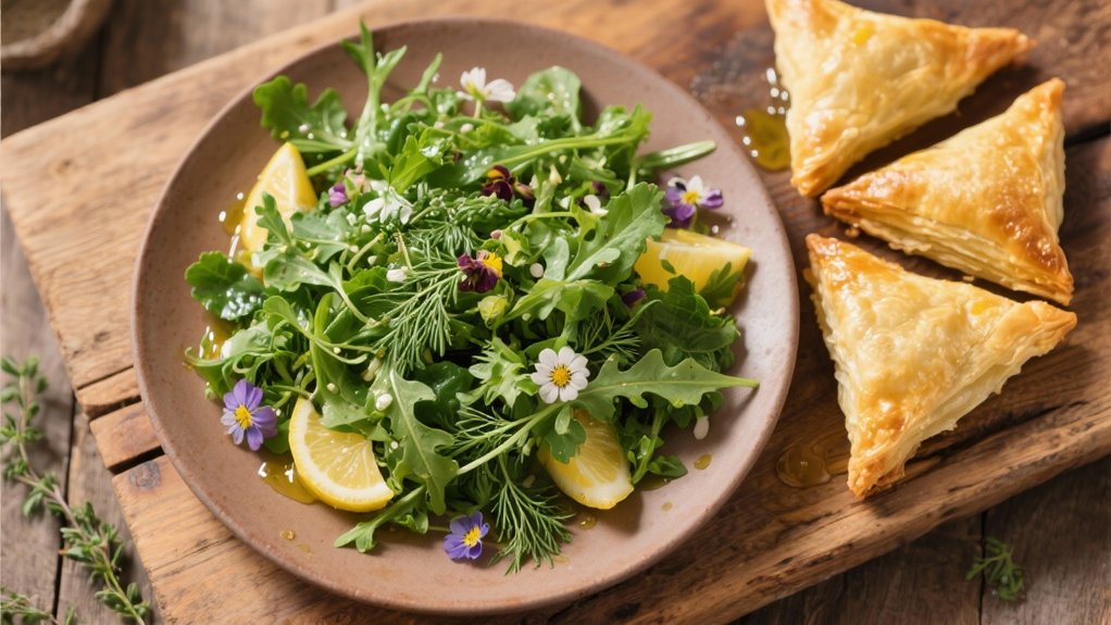 vibrant arugula herb salad