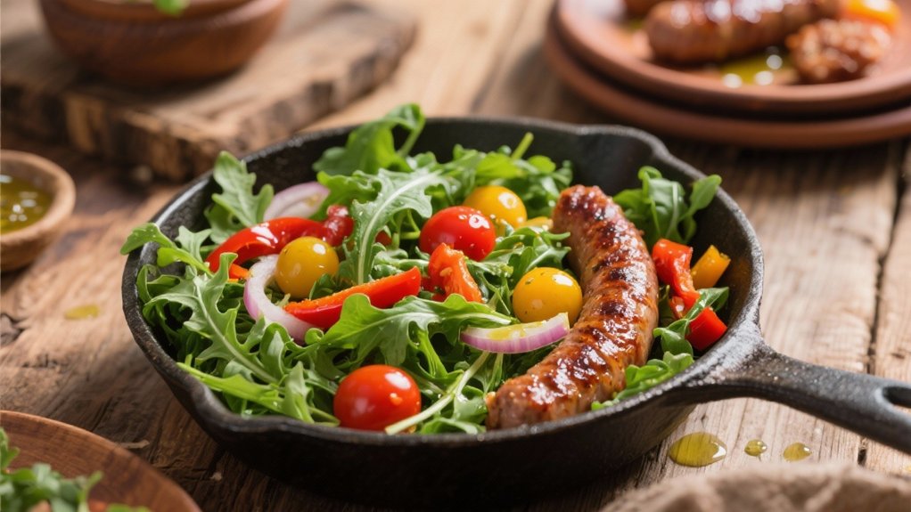 vibrant arugula tomato salad