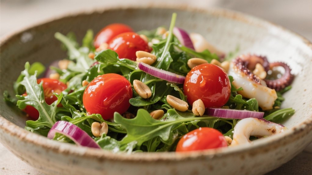 vibrant arugula tomato salad