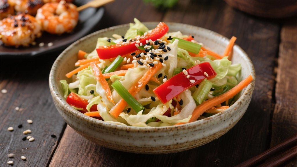 vibrant asian slaw variations