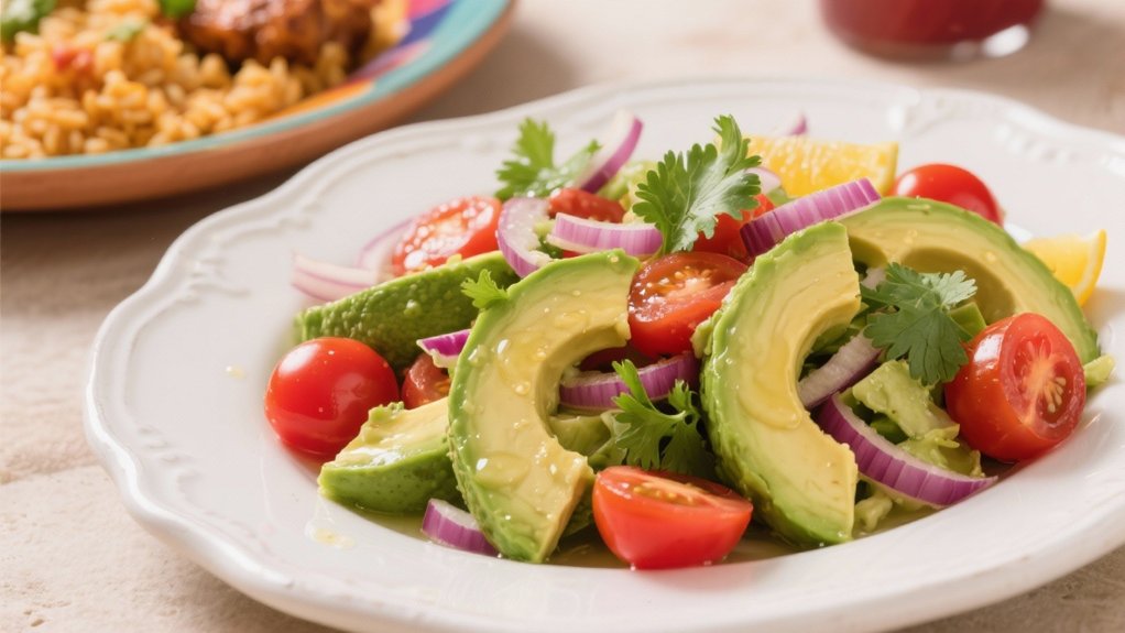 vibrant avocado tomato salad
