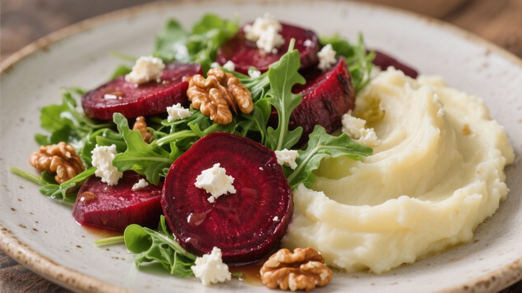 vibrant beet arugula salad