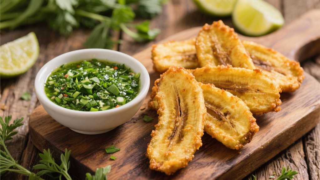 vibrant chimichurri enhances plantains