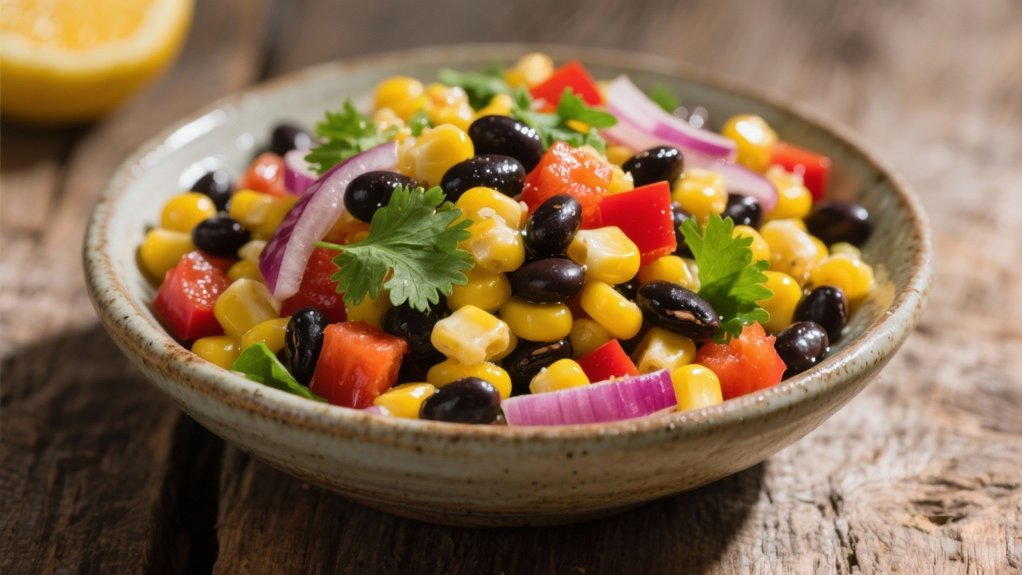 vibrant corn bean salad