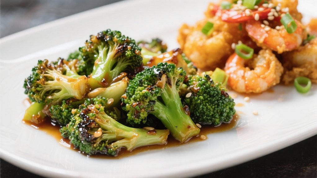 vibrant crunchy stir fried broccoli