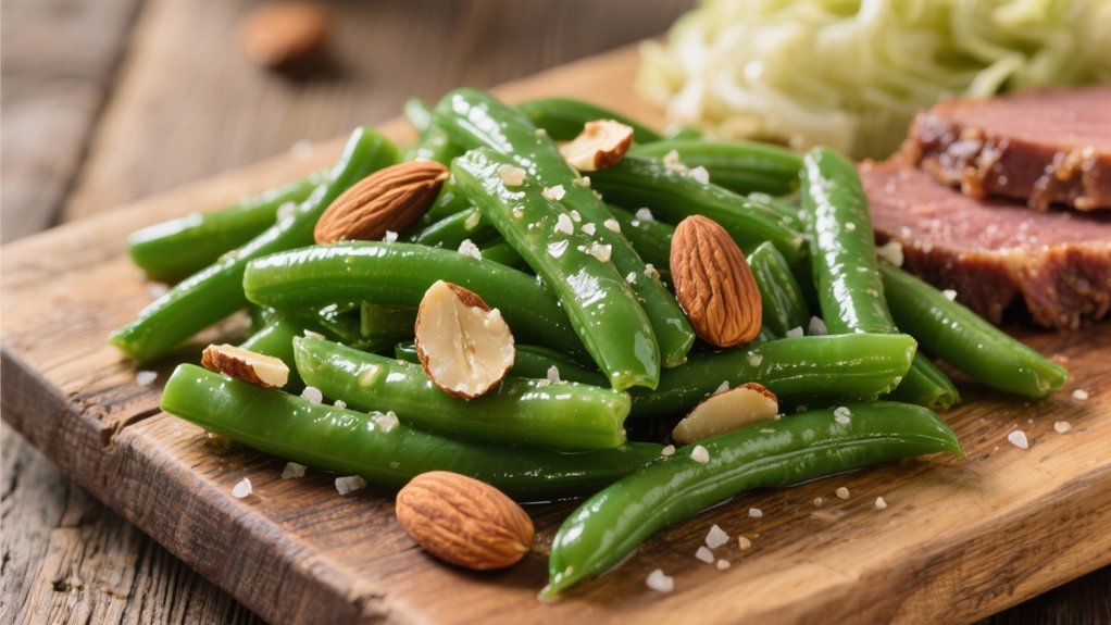 vibrant flavorful steamed green beans