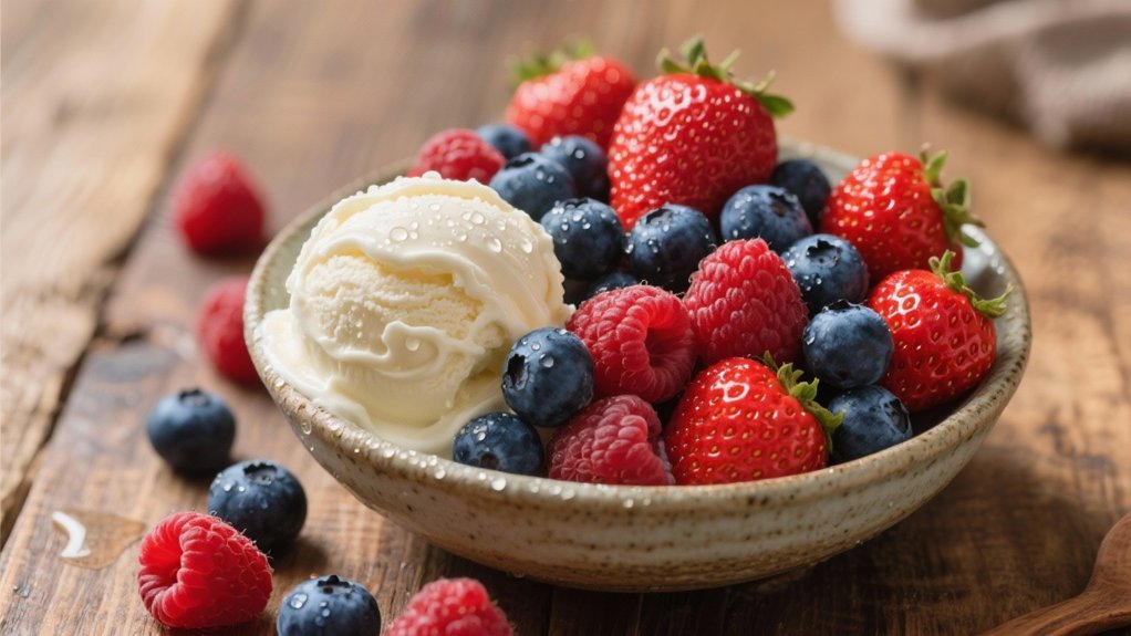 vibrant fresh berry dessert