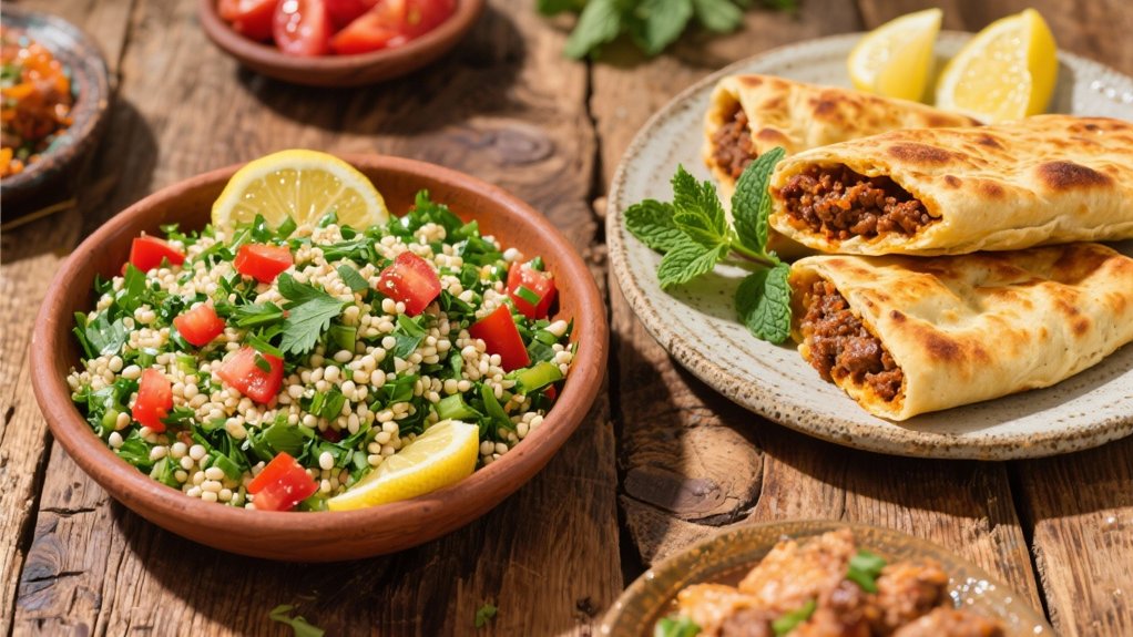 vibrant lebanese herb salad
