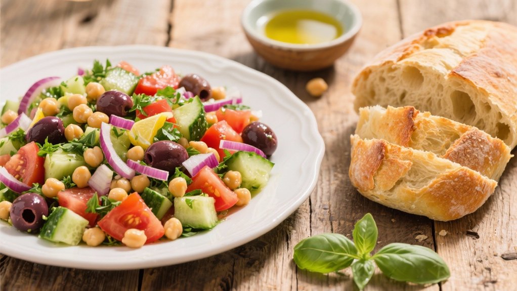 vibrant mediterranean chickpea salad