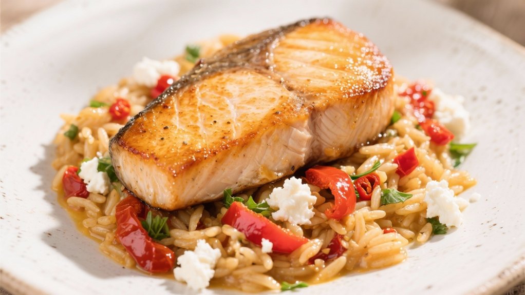 vibrant mediterranean orzo dish