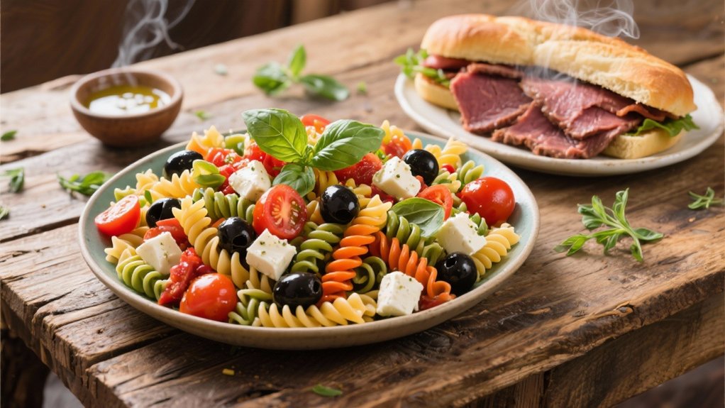 vibrant mediterranean pasta salad