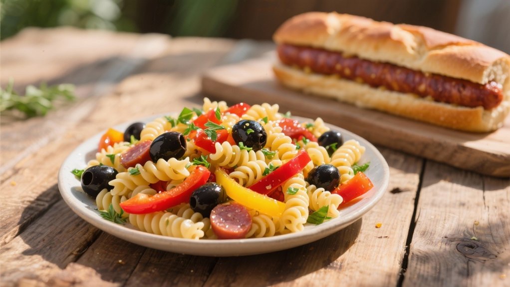 vibrant mediterranean pasta salad