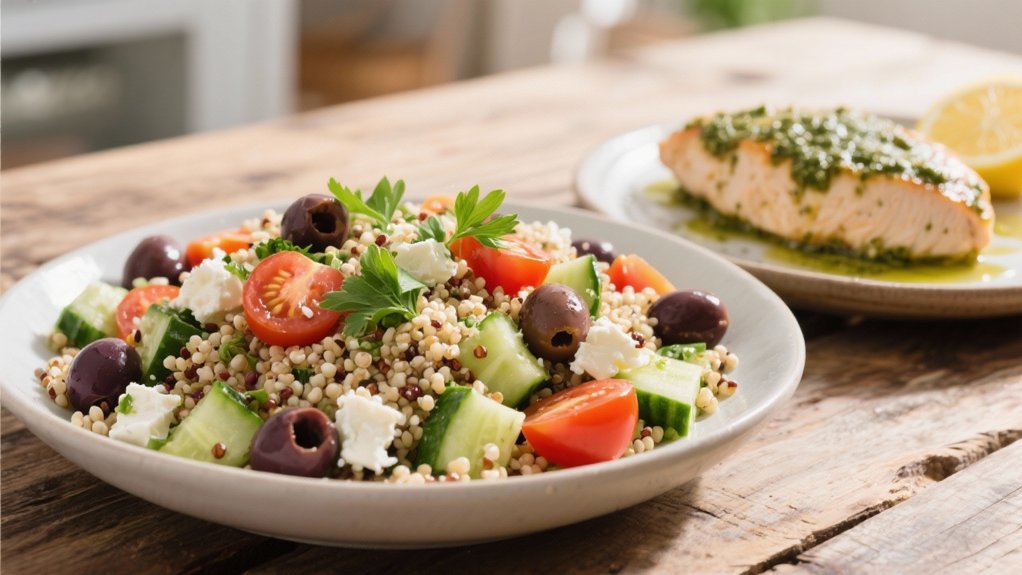 vibrant mediterranean quinoa salad