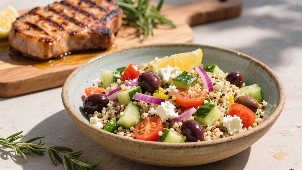 vibrant mediterranean quinoa salad