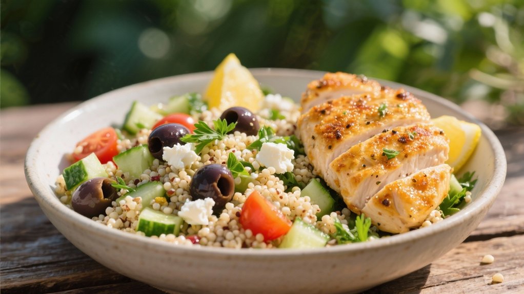 vibrant mediterranean quinoa salad