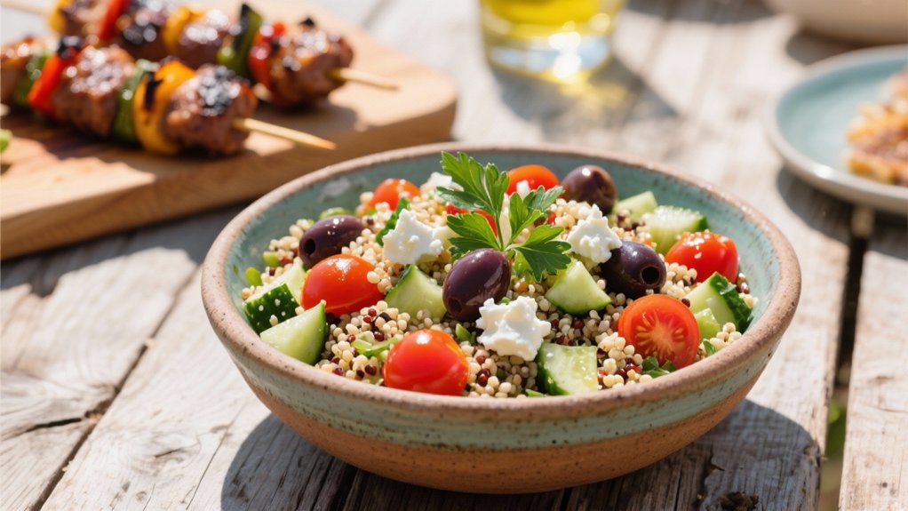 vibrant mediterranean quinoa salad