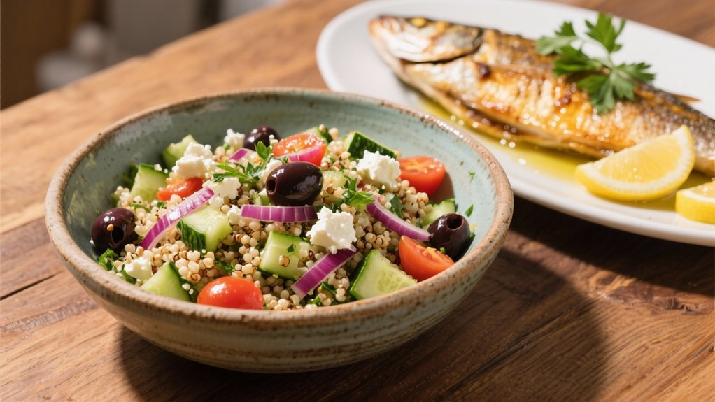 vibrant mediterranean quinoa salad