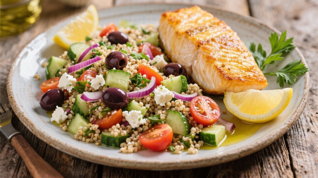 vibrant mediterranean quinoa salad