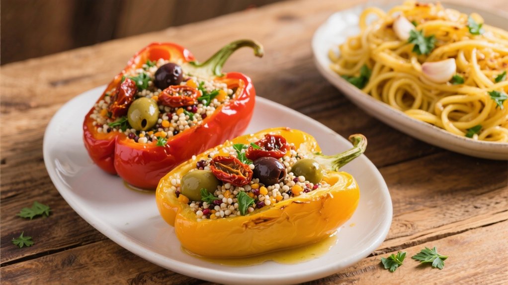 vibrant mediterranean stuffed peppers