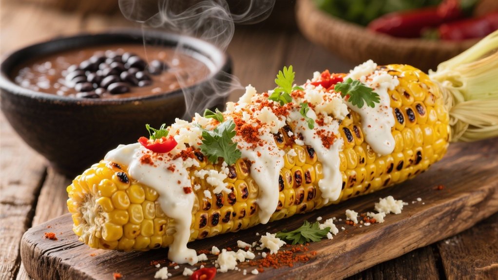 vibrant mexican street corn