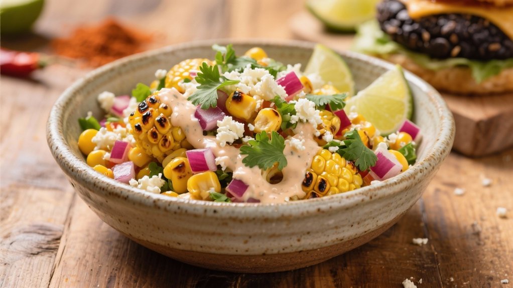 vibrant mexican street corn