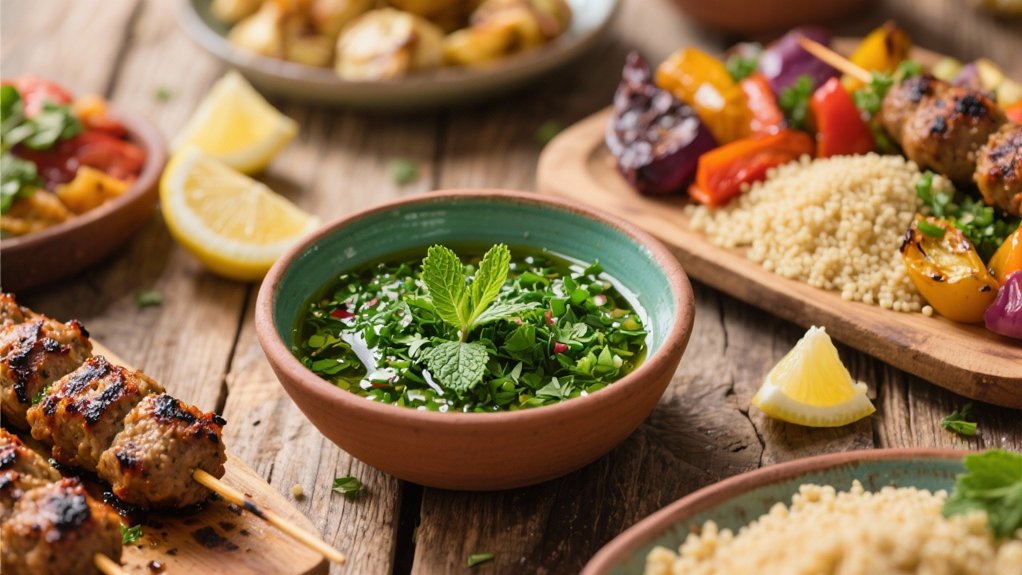 vibrant mint parsley sauce