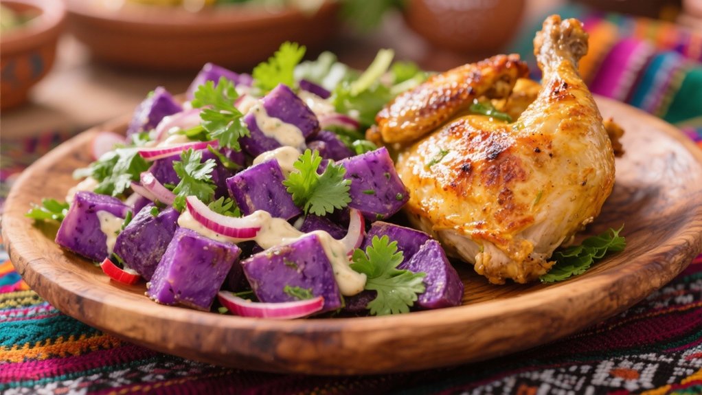 vibrant peruvian purple potatoes