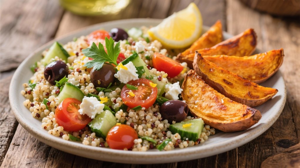 vibrant protein packed mediterranean salad