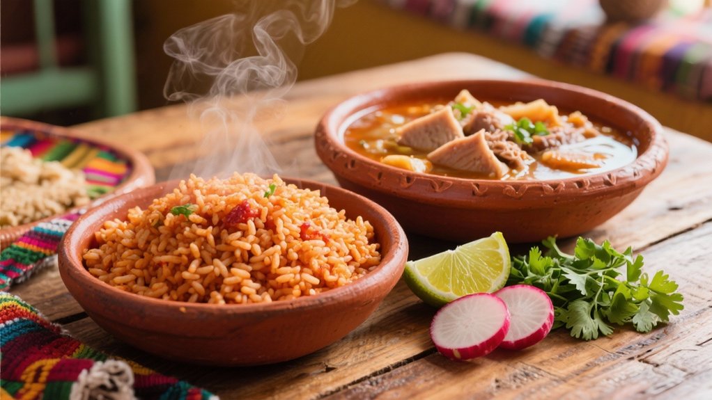 vibrant red rice dish