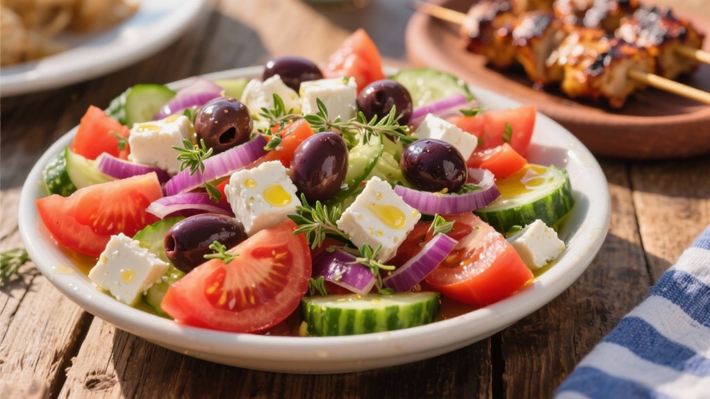 vibrant refreshing greek salad