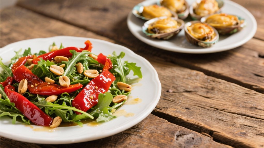 vibrant roasted pepper salad
