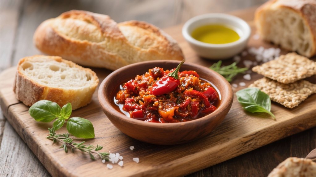 vibrant roasted pepper spread