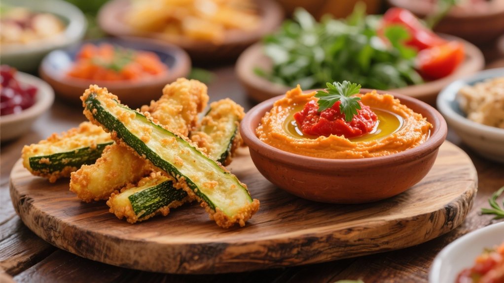 vibrant roasted red pepper hummus