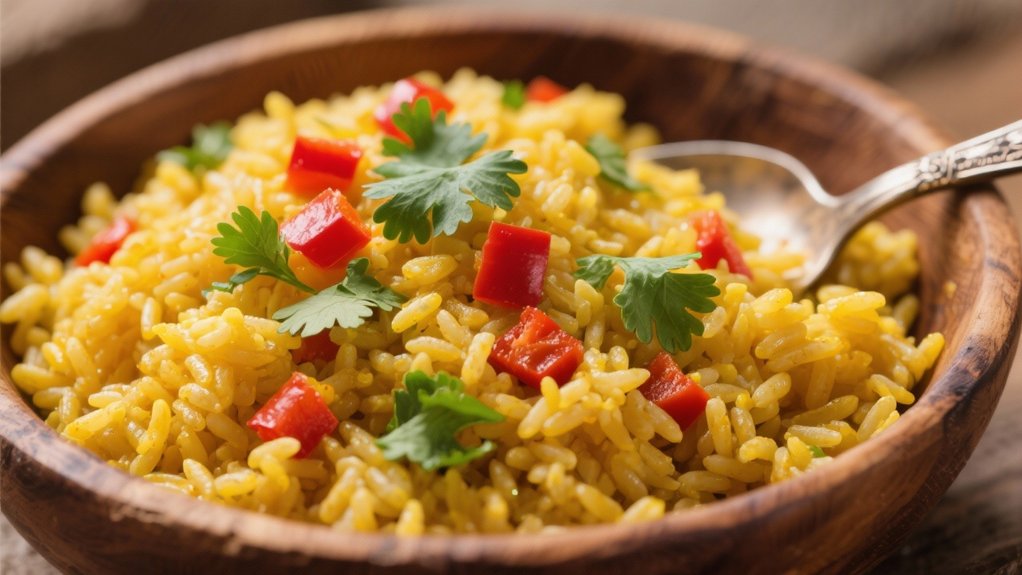 vibrant saffron infused rice