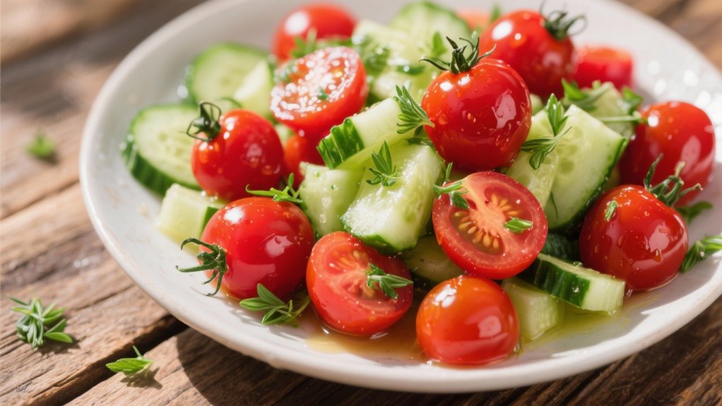 vibrant salad with avocado
