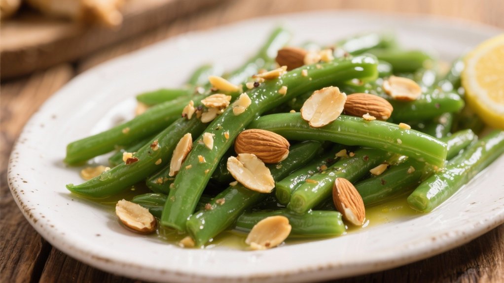 vibrant saut ed green beans