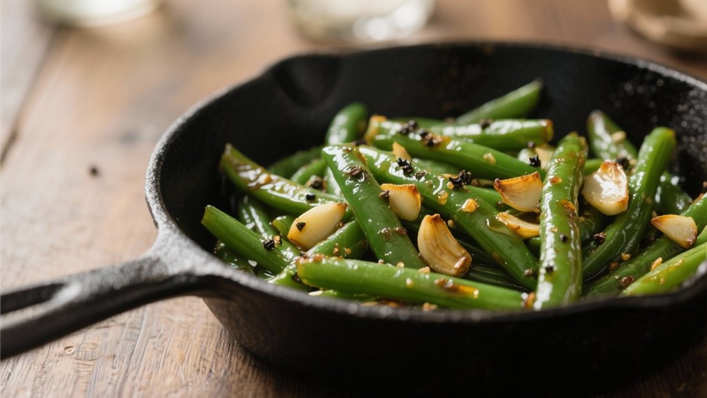 vibrant saut ed green beans