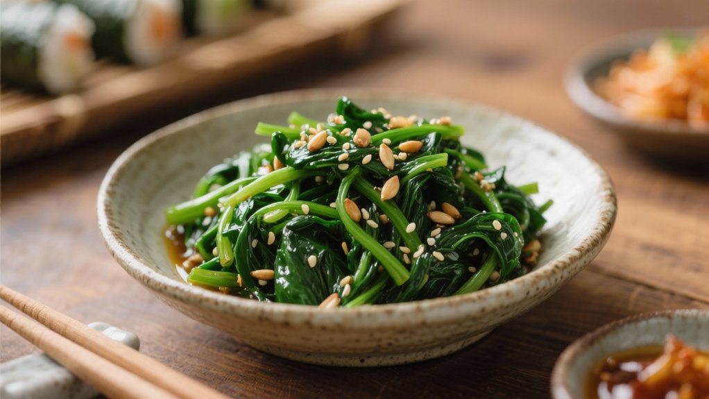 vibrant seasoned spinach banchan