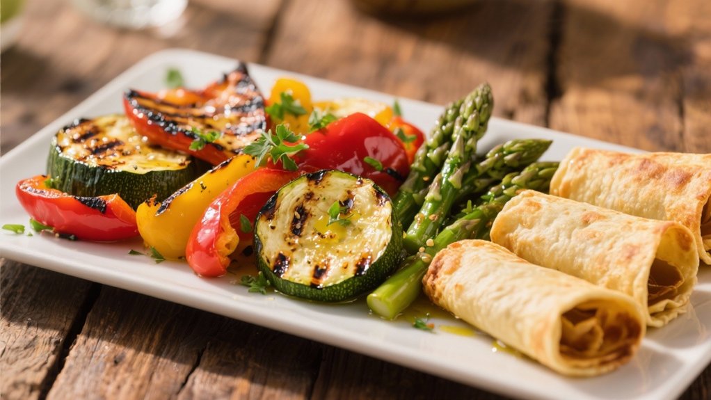 vibrant smoky grilled vegetables