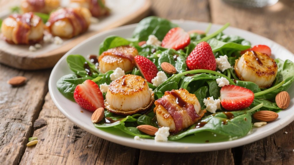 vibrant spinach strawberry salad