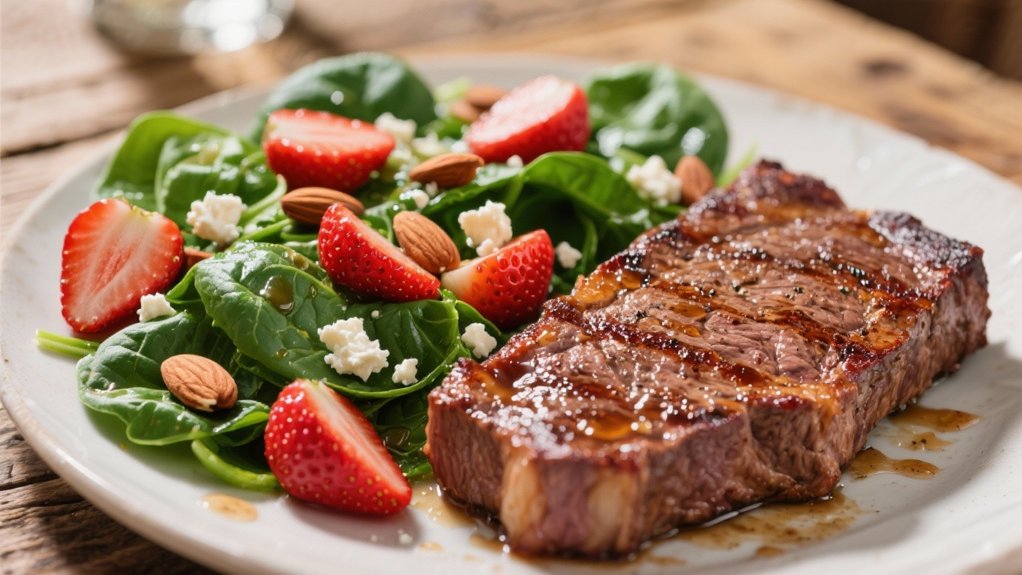 vibrant spinach strawberry salad