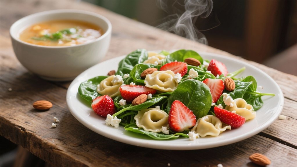 vibrant spinach strawberry salad