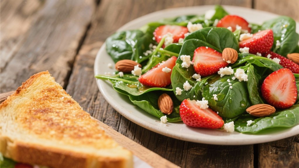 vibrant spinach strawberry salad