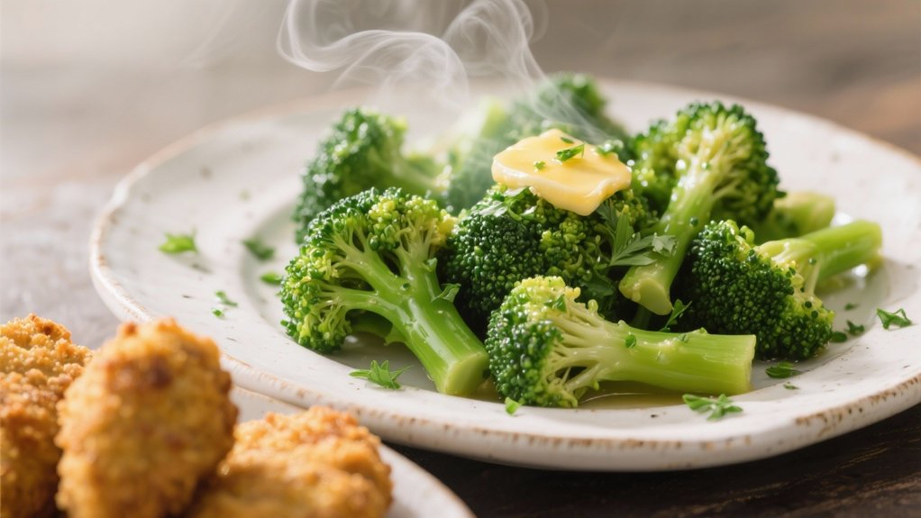 vibrant steamed broccoli dish